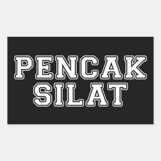 Pencak Silat Rechthoekige Sticker (Voorkant)