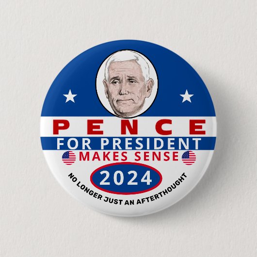 Pence voor President 2024 Ronde Button 5,7 Cm (Voorkant)
