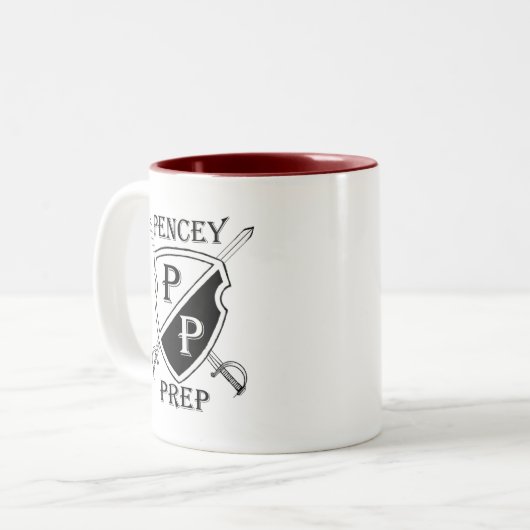 Pencey Prep Tweekleurige Koffiemok (Voorkant links)