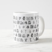 Pencil Animal Collection Mug - Tiled Horizontal Grote Koffiekop (Voorkant rechts)