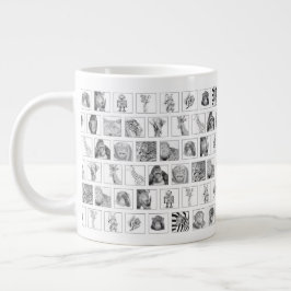 Pencil Animal Collection Mug - Tiled Horizontal Grote Koffiekop