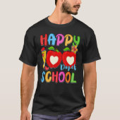 Pencil Apples Happy 100th Day Of School Student Te T-shirt (Voorkant)