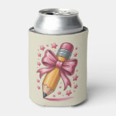 Pencil Coquette Bow Teacher Appreciation School Blikjeskoeler (Blikje Voorkant)