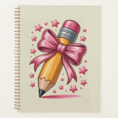 Pencil Coquette Bow Teacher Appreciation School Planner (Voorkant)