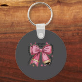 Pencil Coquette Bow Test Day Teacher Motivational Sleutelhanger (Voorkant)