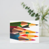 PENCIL CRAYONS PENCILS COLORED BRIGHT SCHOOL BRIEFKAART (Staand voorkant)