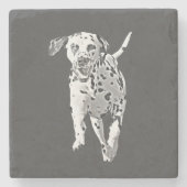 Pencil Dalmatian Marble Stone Onderzetter (Voorkant)