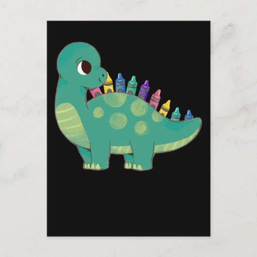 Pencil Dinosaur Boys Girls Preschool Dino Kinder Briefkaart (Voorkant)