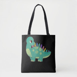 Pencil Dinosaur Boys Girls Preschool Dino Kinder Tote Bag