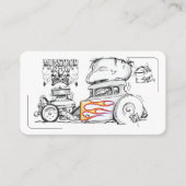 Pencil Drawing Street rods Square Visitekaartje (Voorkant)