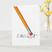 Pencil Eraser voor kankerpatiënt Kaart (Gele Bloem)