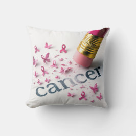 Pencil Erasing Cancer Text  Kussen