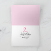 Pencil Erasing Cancer Text On White Paper Kaart (Binnen)