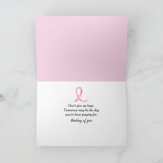 Pencil Erasing Cancer Text On White Paper Kaart (Binnen)