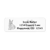 Pencil German Shepherd Return Address Label (Voorkant)