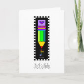 Pencil is gewoon een notitie wenskaart kaart (Voorkant)