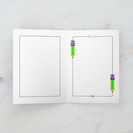 Pencil is gewoon een notitie wenskaart kaart (Binnen)