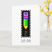 Pencil is gewoon een notitie wenskaart kaart (Gele Bloem)