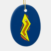 Pencil Lightning Bolt Keramisch Ornament (Achterkant)