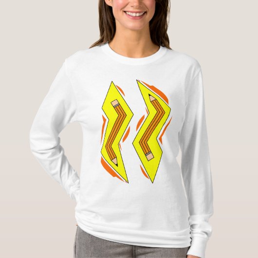 Pencil Lightning Bolt T-Shirt (Voorkant)