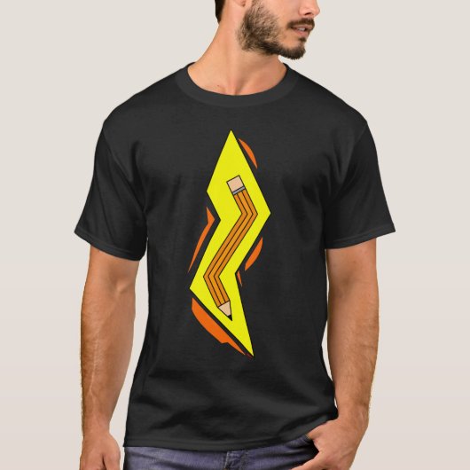 Pencil Lightning Bolt T-Shirt (Voorkant)