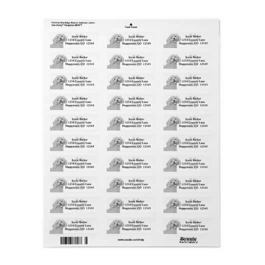Pencil Maltese Return Address Label (Full Sheet)