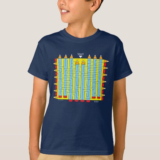 Pencil Maze T-shirt (Voorkant)