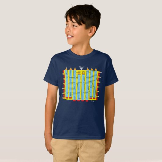 Pencil Maze T-shirt (Voorkant volledig)