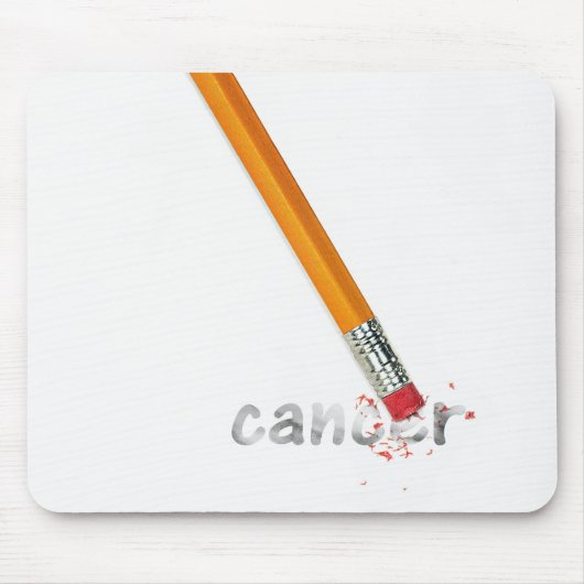 Pencil met kankertekst muismat (Voorkant)