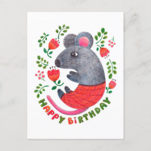 Pencil-muis Feestdagenkaart