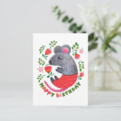 Pencil-muis Feestdagenkaart (Staand voorkant)