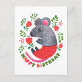 Pencil-muis Feestdagenkaart (Voorkant)