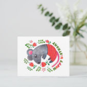 Pencil-muis Feestdagenkaart (Staand voorkant)