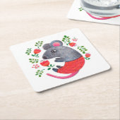 Pencil-muis Kartonnen Onderzetters (Schuin)