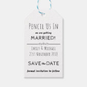 PENCIL ONS IN - creëer uw eigen BESPAAR DE DATUM L Cadeaulabel (Voorkant)