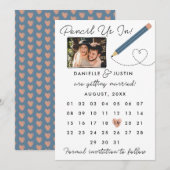 "Pencil Ons In" Moderne Kalender Save The Date (Voorkant / Achterkant)