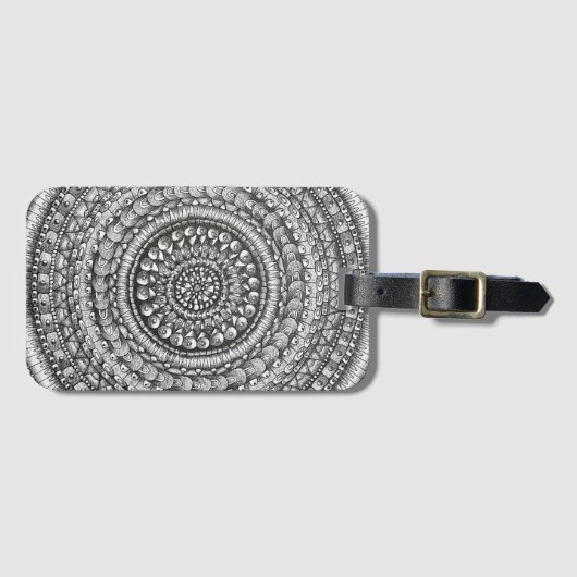Pencil Original Art Mandala Design  Bagagelabel (Voorkant (horizontaal))