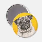 Pencil Pug Magneet (Voorkant / Achterkant)