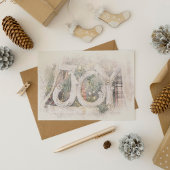 Pencil Schetch Rustic JOY kerstfeestdag Feestdagenkaart