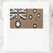 Pencil Schets Effect Sepia Australische vlag Rechthoekige Sticker (Tas)