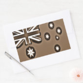 Pencil Schets Effect Sepia Australische vlag Rechthoekige Sticker (Envelop)