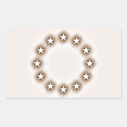 Pencil Schets Effect Sepia Europese Unie Vlag Rechthoekige Sticker (Voorkant)