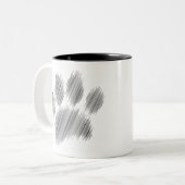 Pencil Schetskok Digitale Kunst Tweekleurige Koffiemok (Voorkant links)