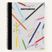 PENCIL SCRIBBLING DESIGN SKETCHBOOK NOTITIEBOEK (Voorkant)