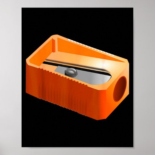 Pencil Sharpener Funny Office School Supplies Cost Poster (Voorkant)