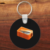 Pencil Sharpener Funny Office School Supplies Cost Sleutelhanger (Voorkant)
