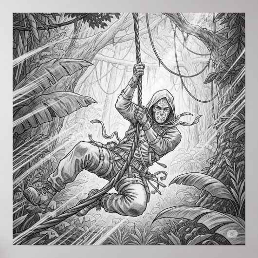 Pencil Sketch Adventure Poster (Voorkant)