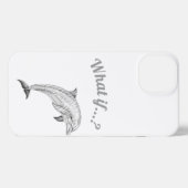 Pencil Sketch Dolphin Curiosity Phone Case iPhone Hoesje (Achterkant horizontaal)