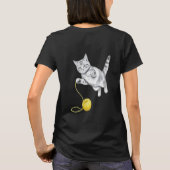 Pencil Sketch of a Tabby Cat at Play T-shirt (Achterkant)
