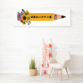 Pencil Sunflower Classroom Banner (Insitu)
